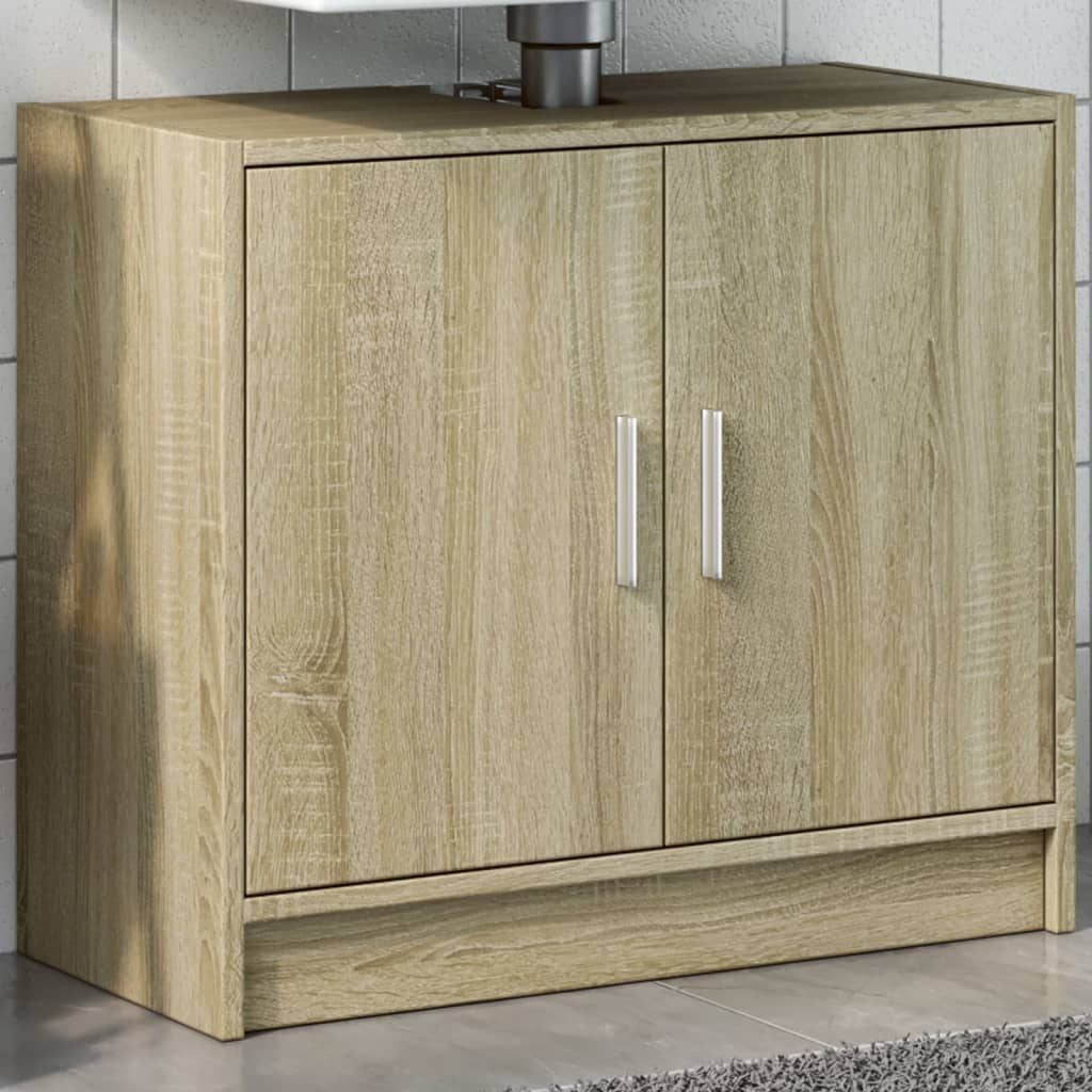 Meuble sous-lavabo vidaXL chêne Sonoma 63x29x55 cm bois d'ingénierie