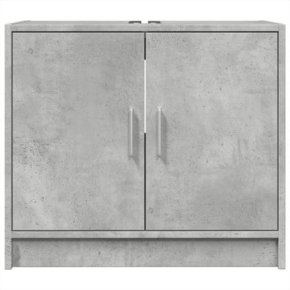 vidaXL Waschbeckenunterschrank Betongrau 63x29x55 cm Holzwerkstoff