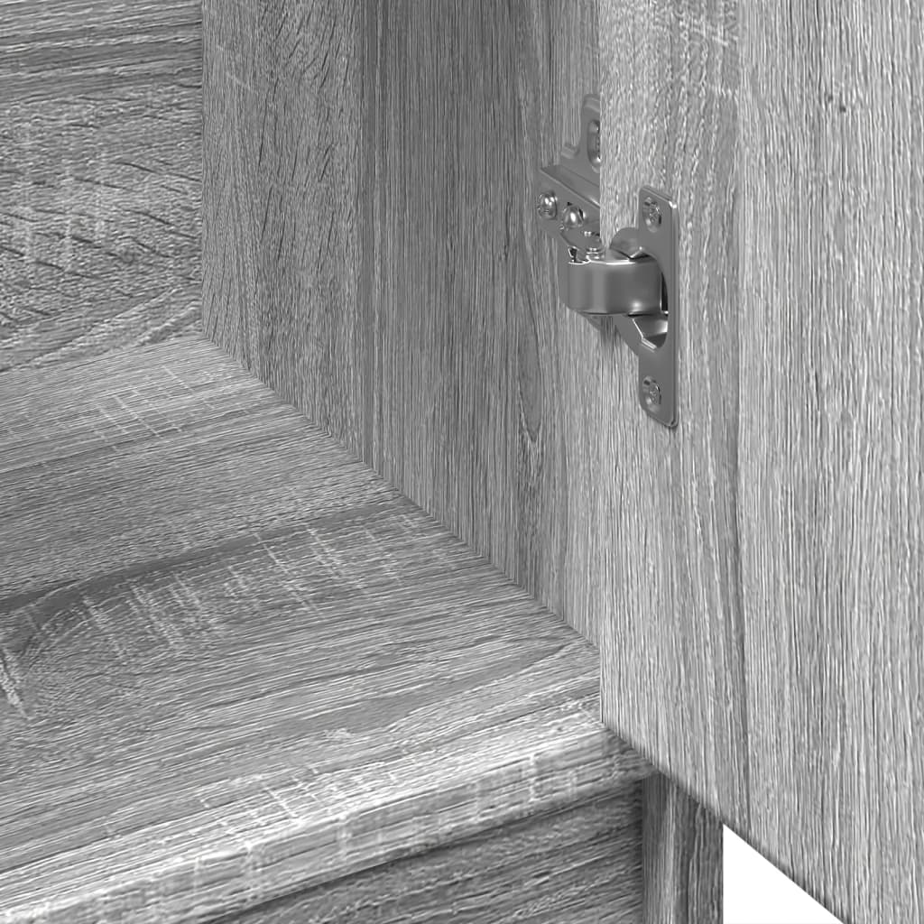 vidaXL Waschbeckenunterschrank Grau Sonoma 63x29x55 cm Holzwerkstoff