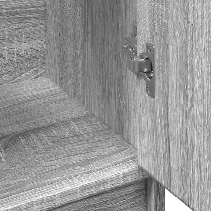 vidaXL Waschbeckenunterschrank Grau Sonoma 63x29x55 cm Holzwerkstoff