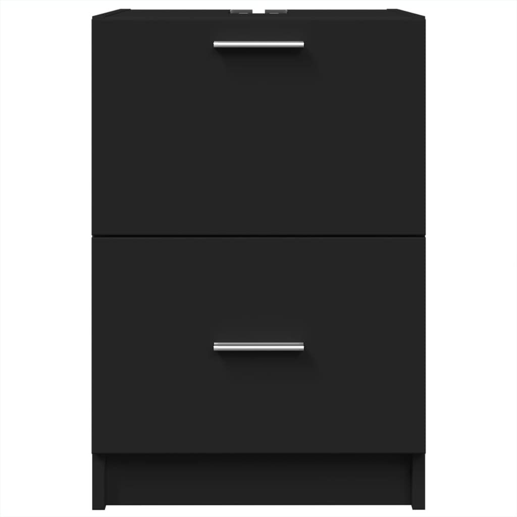 vidaXL Meuble sous-lavabo noir 40x37x59 cm Bois d'ingénierie