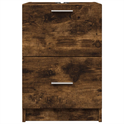 vidaXL Meuble sous-lavabo chêne fumé 40x37x59 cm bois d'ingénierie