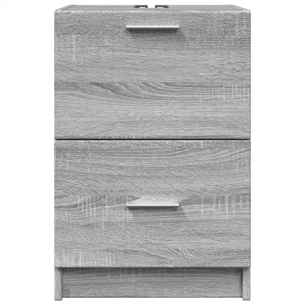 vidaXL Waschbeckenunterschrank Grau Sonoma 40x37x59 cm Holzwerkstoff