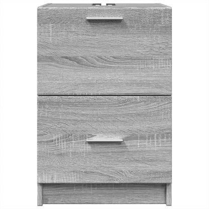 vidaXL Waschbeckenunterschrank Grau Sonoma 40x37x59 cm Holzwerkstoff