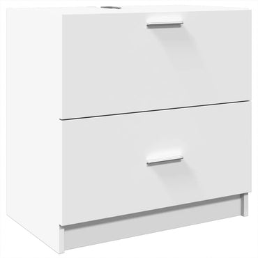 vidaXL Waschbeckenunterschrank Weiß 59x37x59 cm Holzwerkstoff