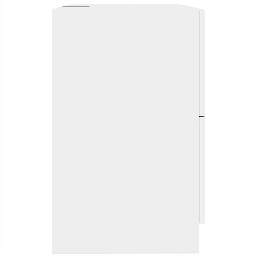 vidaXL Waschbeckenunterschrank Weiß 59x37x59 cm Holzwerkstoff