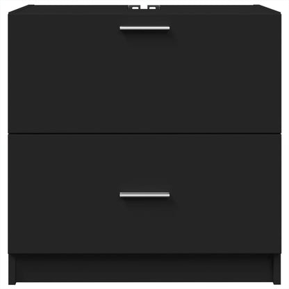 Meuble sous-vasque vidaXL noir 59x37x59 cm en bois d'ingénierie