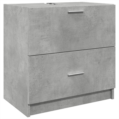 vidaXL Waschbeckenunterschrank Betongrau 59x37x59 cm Holzwerkstoff