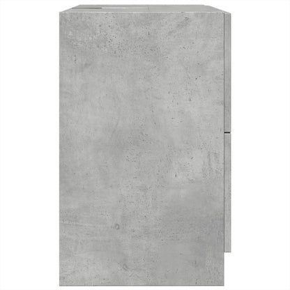 vidaXL Waschbeckenunterschrank Betongrau 59x37x59 cm Holzwerkstoff