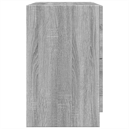 vidaXL Waschbeckenunterschrank Grau Sonoma 59x37x59 cm Holzwerkstoff