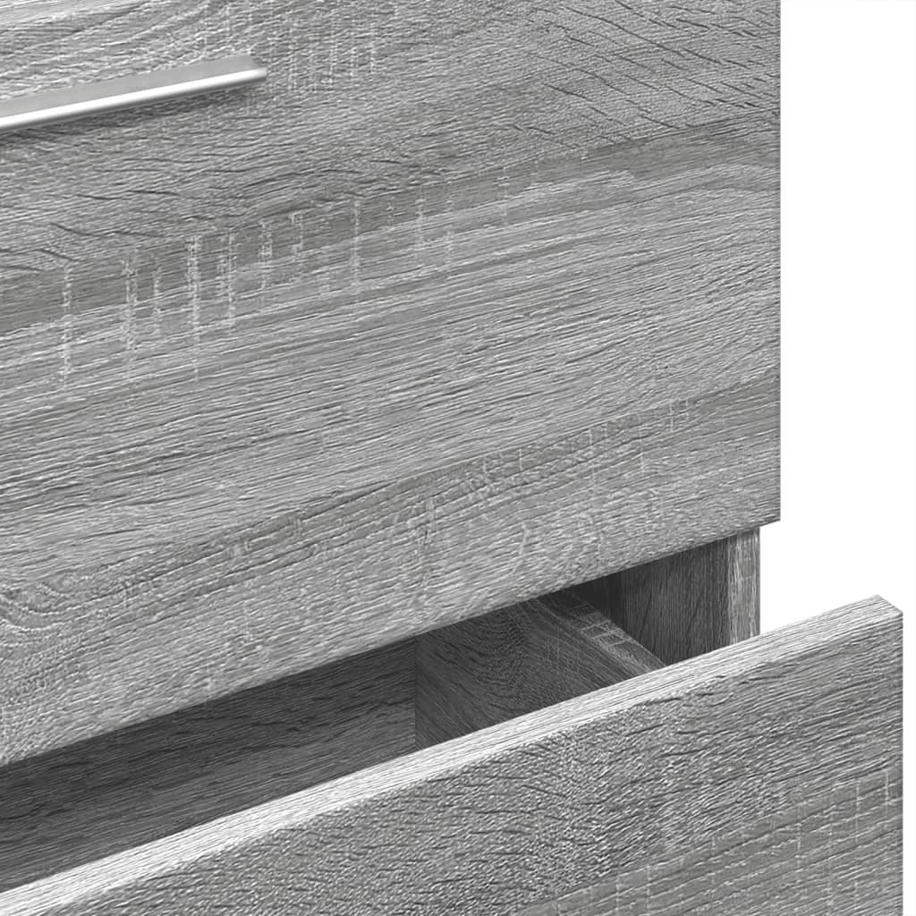 vidaXL Waschbeckenunterschrank Grau Sonoma 59x37x59 cm Holzwerkstoff