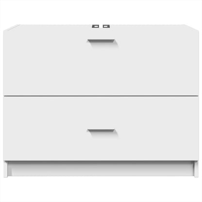 vidaXL Waschbeckenunterschrank Weiß 78x37x59 cm Holzwerkstoff