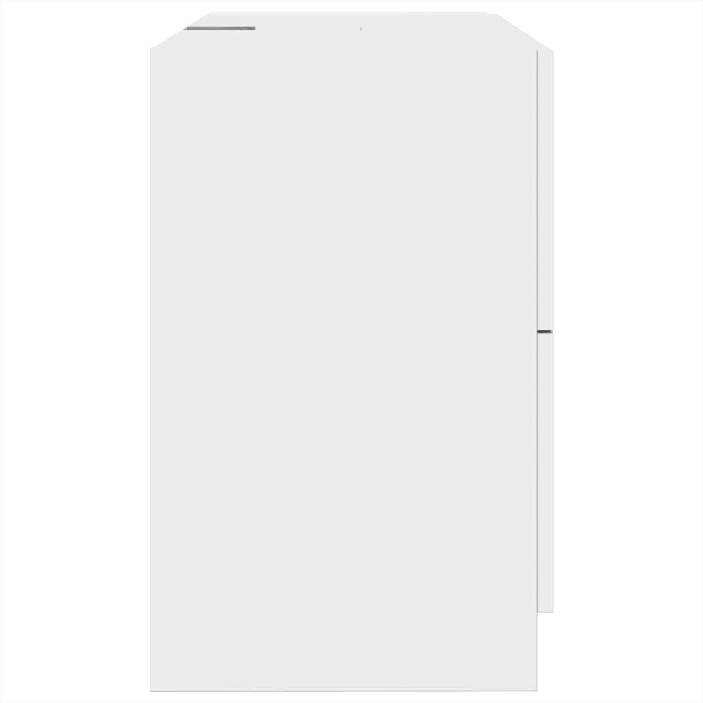 vidaXL Waschbeckenunterschrank Weiß 78x37x59 cm Holzwerkstoff