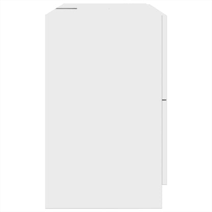 vidaXL Waschbeckenunterschrank Weiß 78x37x59 cm Holzwerkstoff