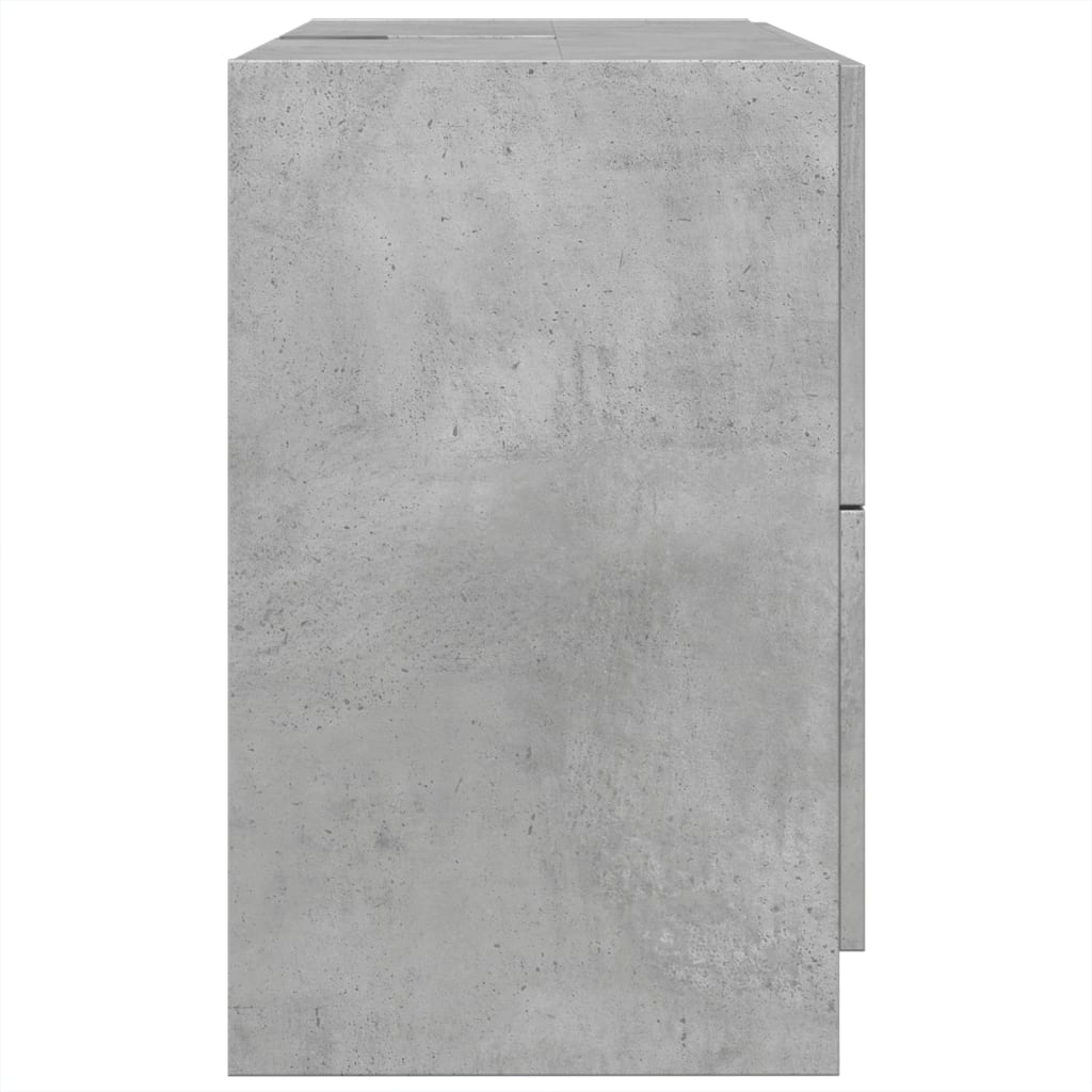 vidaXL Waschbeckenunterschrank Betongrau 78x37x59 cm Holzwerkstoff