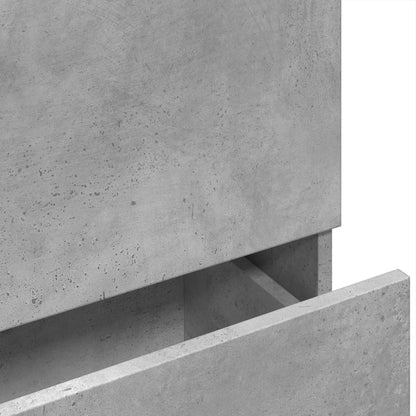 vidaXL Waschbeckenunterschrank Betongrau 78x37x59 cm Holzwerkstoff