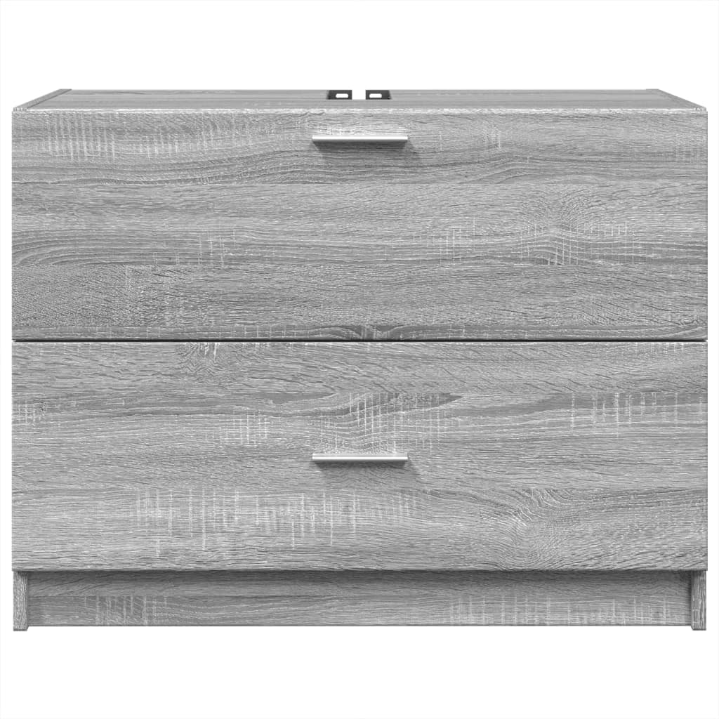 vidaXL Waschbeckenunterschrank Grau Sonoma 78x37x59 cm Holzwerkstoff