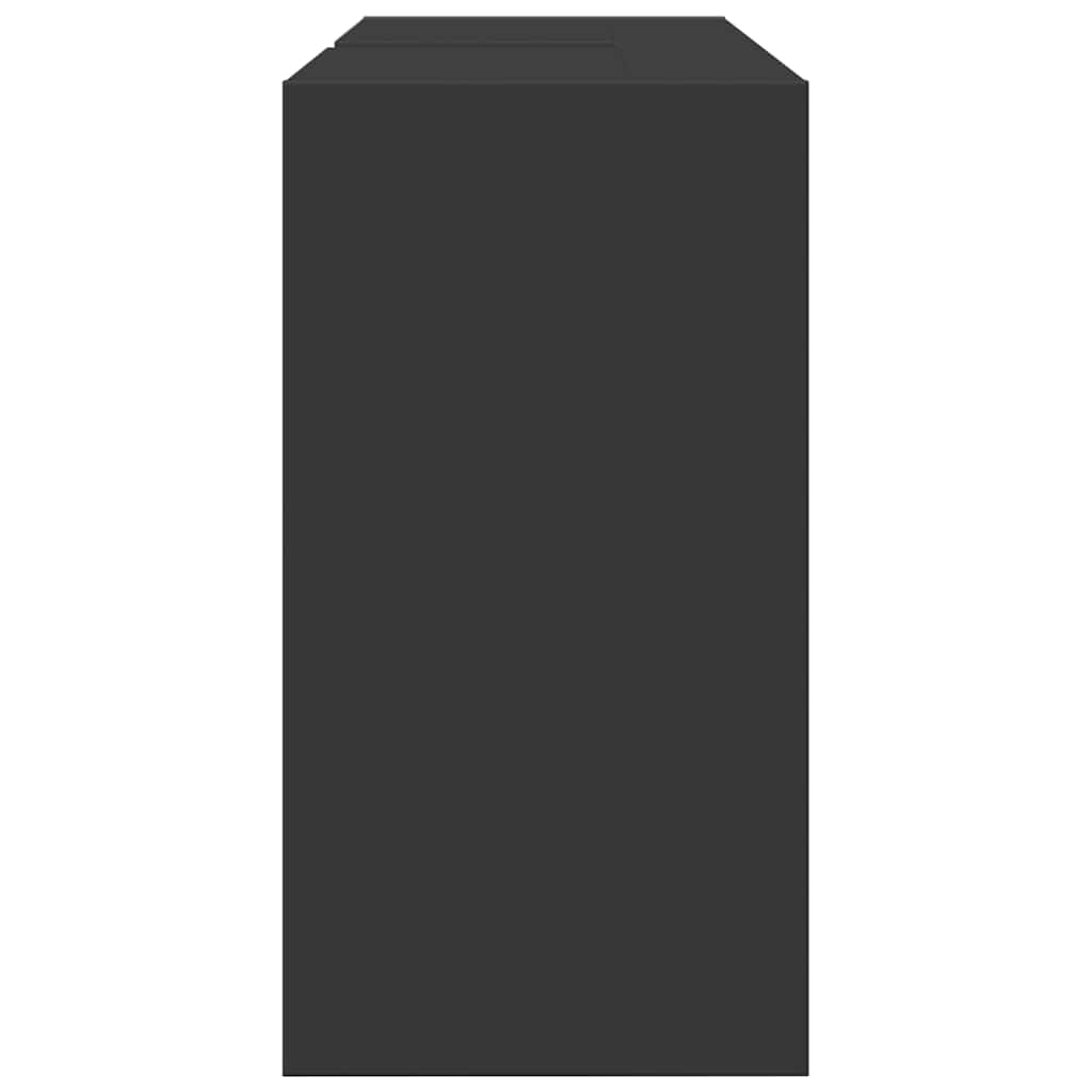vidaXL Waschbeckenunterschrank Schwarz 90x29x55 cm Holzwerkstoff