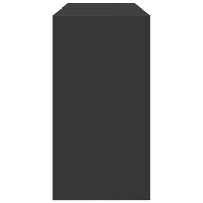vidaXL Waschbeckenunterschrank Schwarz 90x29x55 cm Holzwerkstoff