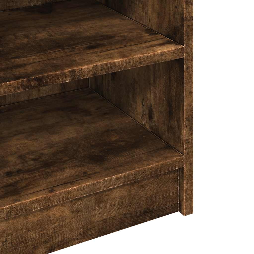 vidaXL Meuble sous-lavabo chêne fumé 90x29x55 cm bois d'ingénierie
