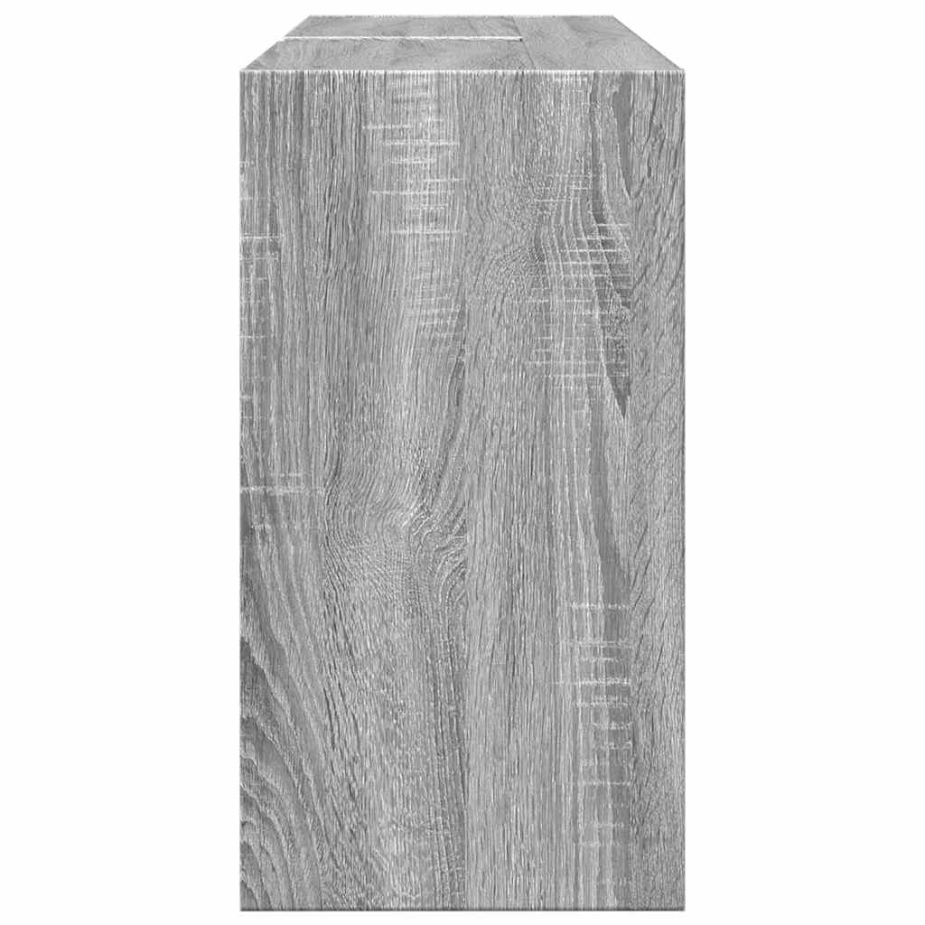 vidaXL Waschbeckenunterschrank Grau Sonoma 90x29x55 cm Holzwerkstoff
