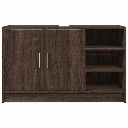vidaXL Waschbeckenunterschrank Braun Eichen-Optik 90x29x55 cm