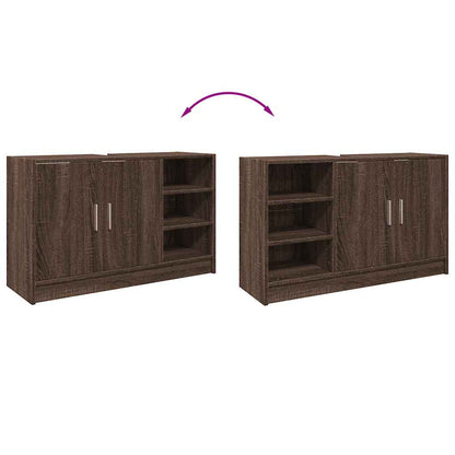 vidaXL Waschbeckenunterschrank Braun Eichen-Optik 90x29x55 cm