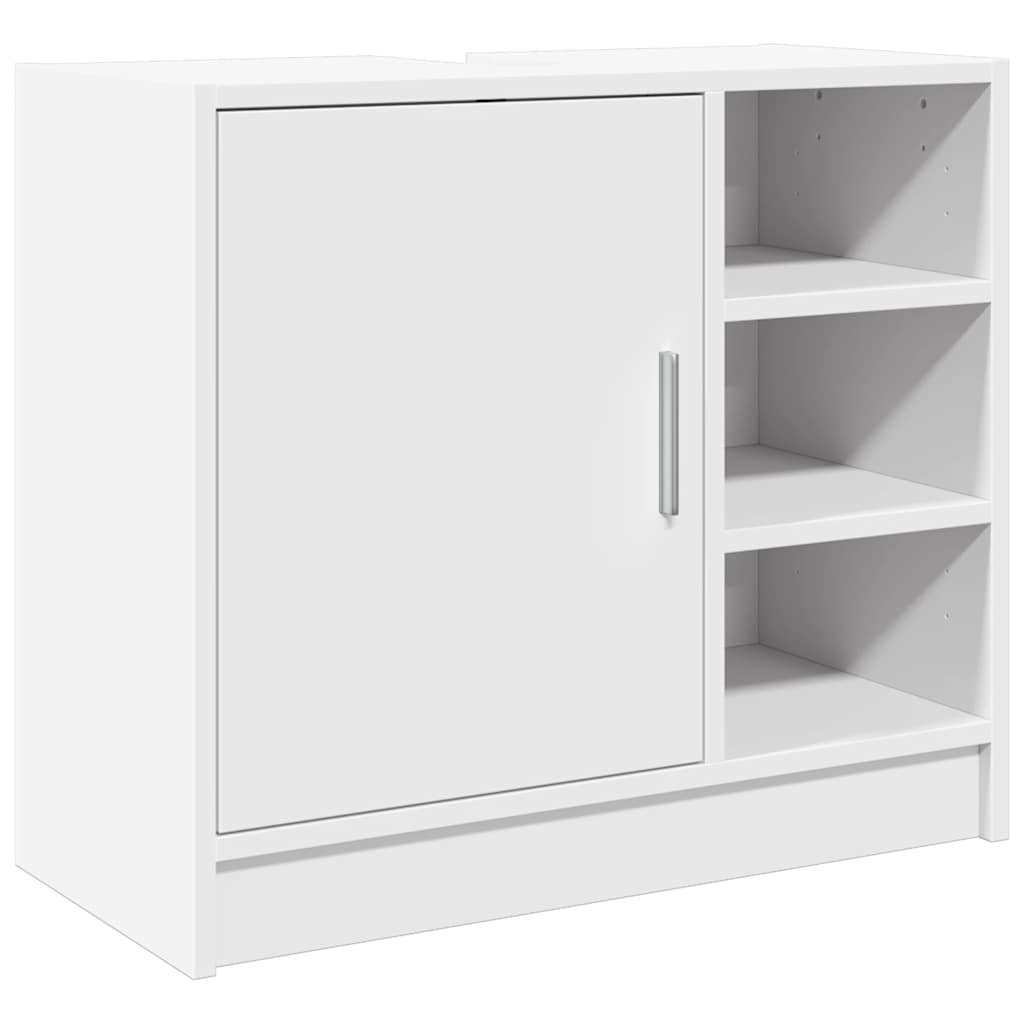 vidaXL Waschbeckenunterschrank Weiß 63x29x55 cm Holzwerkstoff