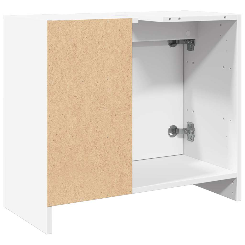 vidaXL Waschbeckenunterschrank Weiß 63x29x55 cm Holzwerkstoff