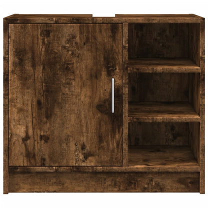 vidaXL Waschbeckenschrank Räuchereiche 63x29x55 cm Holzwerkstoff