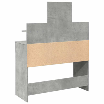 Schminktisch mit LED-Beleuchtung Betongrau 100x40x130 cm