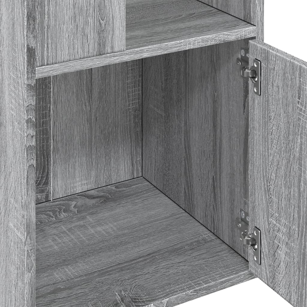 vidaXL Bücherregal Grau Sonoma 40x36x189 cm Holzwerkstoff