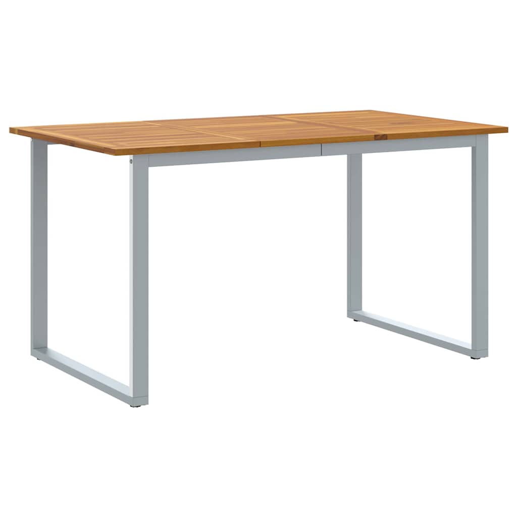 vidaXL Garten Essgruppe 7 pcs Grau Massivholz Akazie