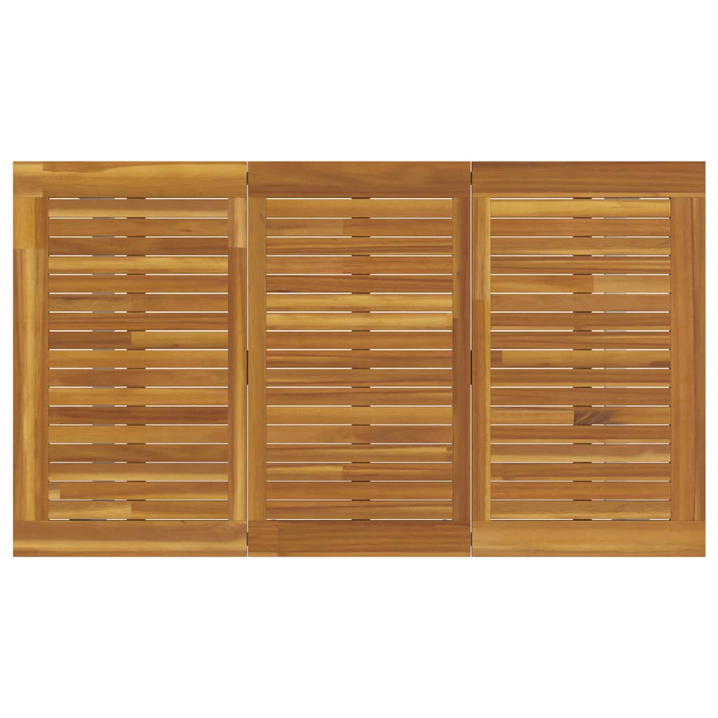 vidaXL Garten Essgruppe 7 pcs Grau Massivholz Akazie