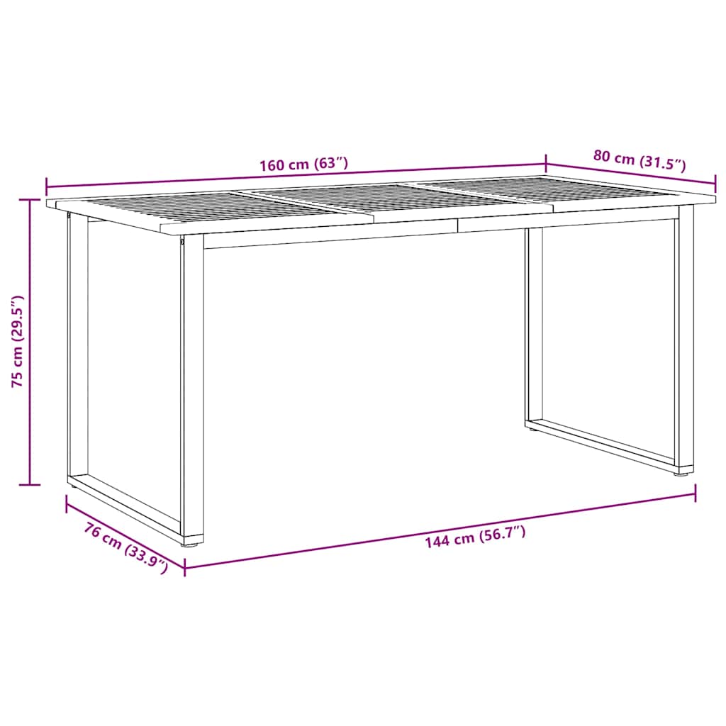 vidaXL Garten Essgruppe 7 pcs Grau Massivholz Akazie
