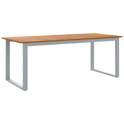 vidaXL Garten Essgruppe 7 pcs Grau Massivholz Akazie