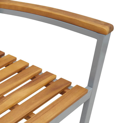 Garten Essgruppe 9 pcs Grau Massivholz Akazie