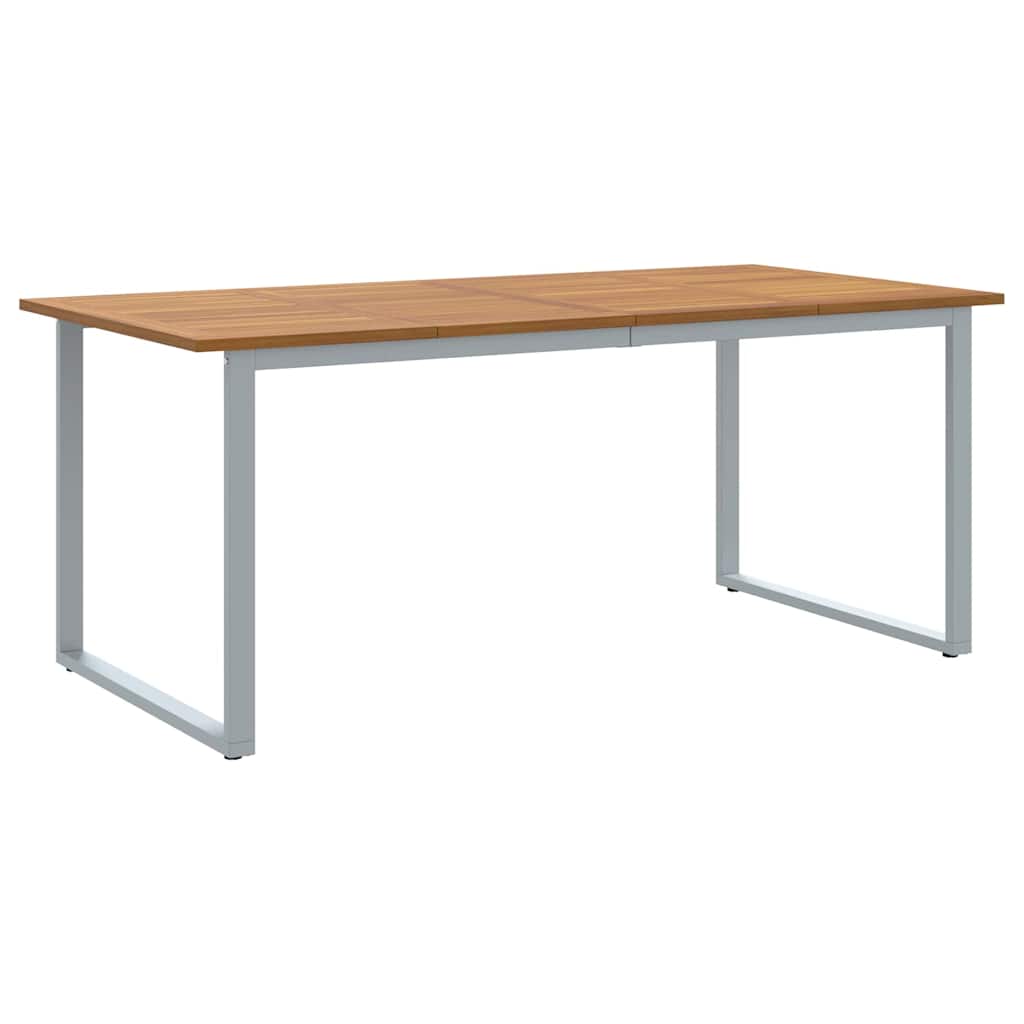 vidaXL Garten Essgruppe 7 pcs Grau Massivholz Akazie