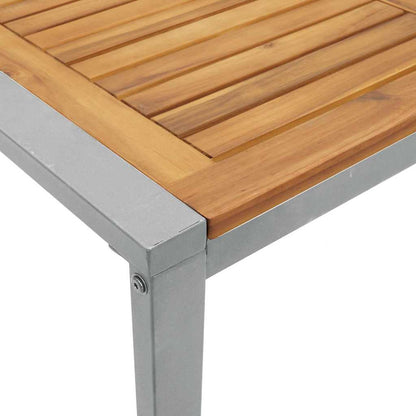 vidaXL Garten Essgruppe 7 pcs Grau Massivholz Akazie