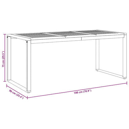 vidaXL Garten Essgruppe 5 pcs Grau Massivholz Akazie