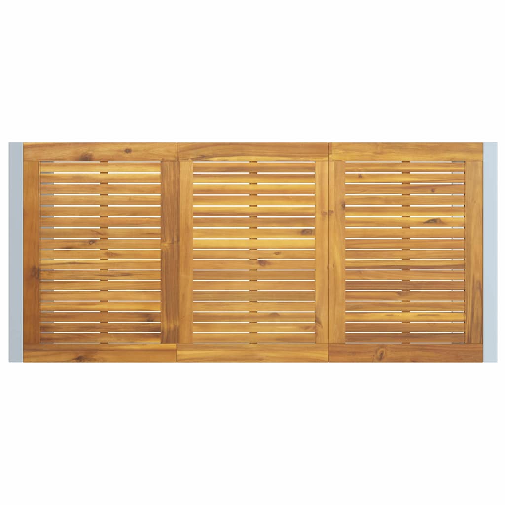 vidaXL Garten Essgruppe 7 pcs Grau Massivholz Akazie