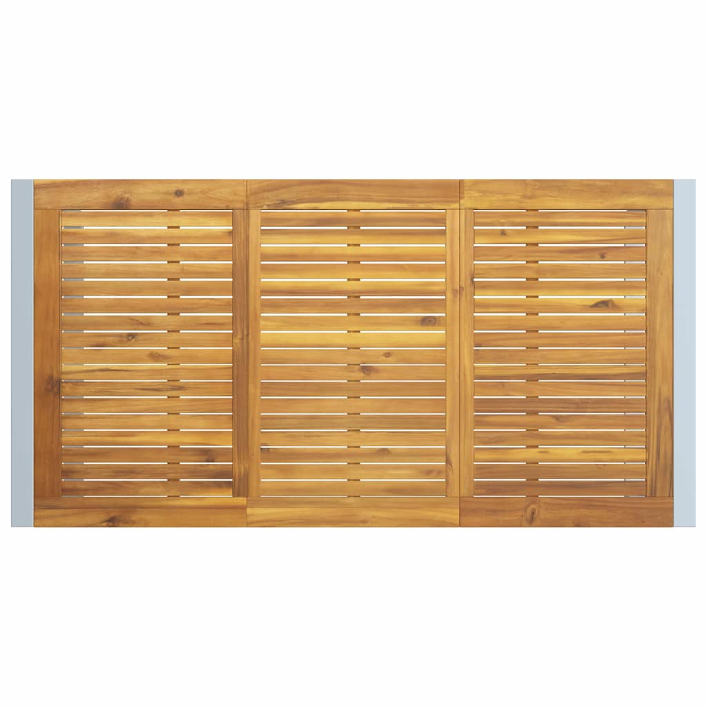 vidaXL Garten Essgruppe 7 pcs Grau Massivholz Akazie
