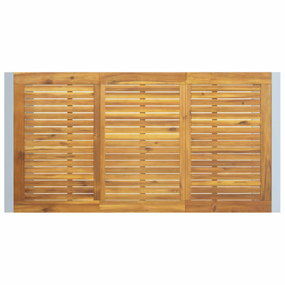 vidaXL Garten Essgruppe 7 pcs Grau Massivholz Akazie