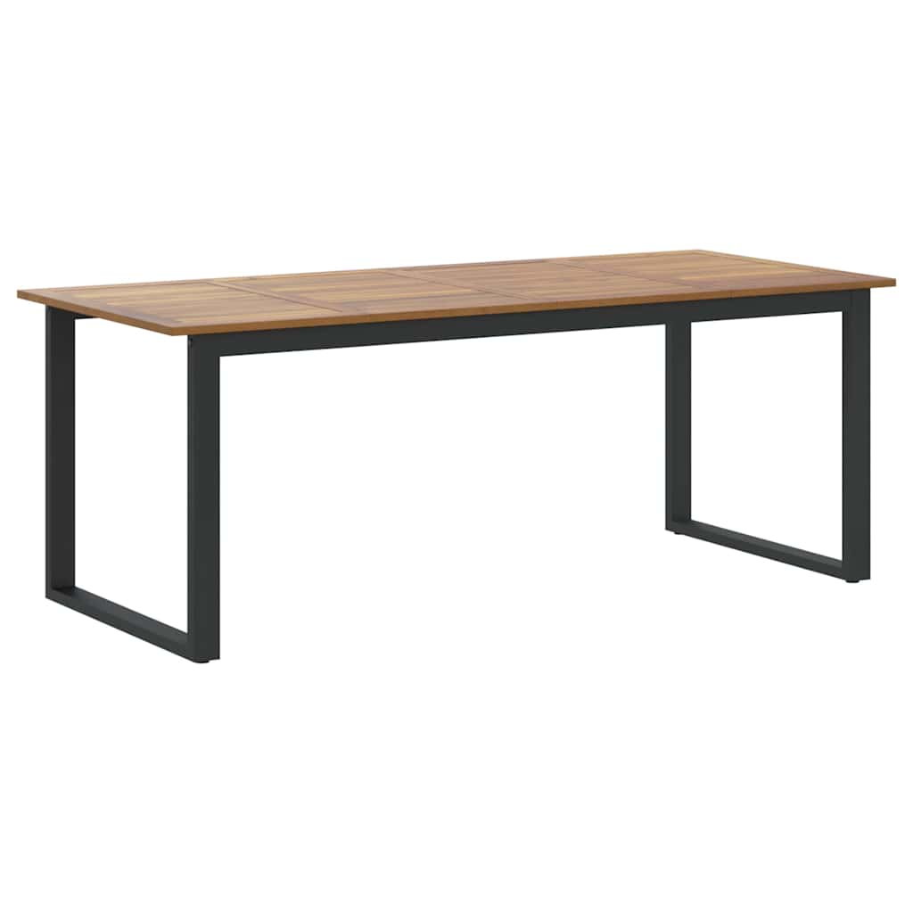 vidaXL Garten Essgruppe 7 pcs Schwarz Massivholz Akazie