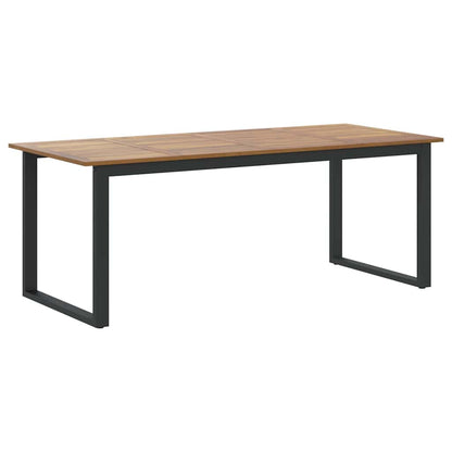 vidaXL Garten Essgruppe 9 pcs Schwarz Massivholz Akazie