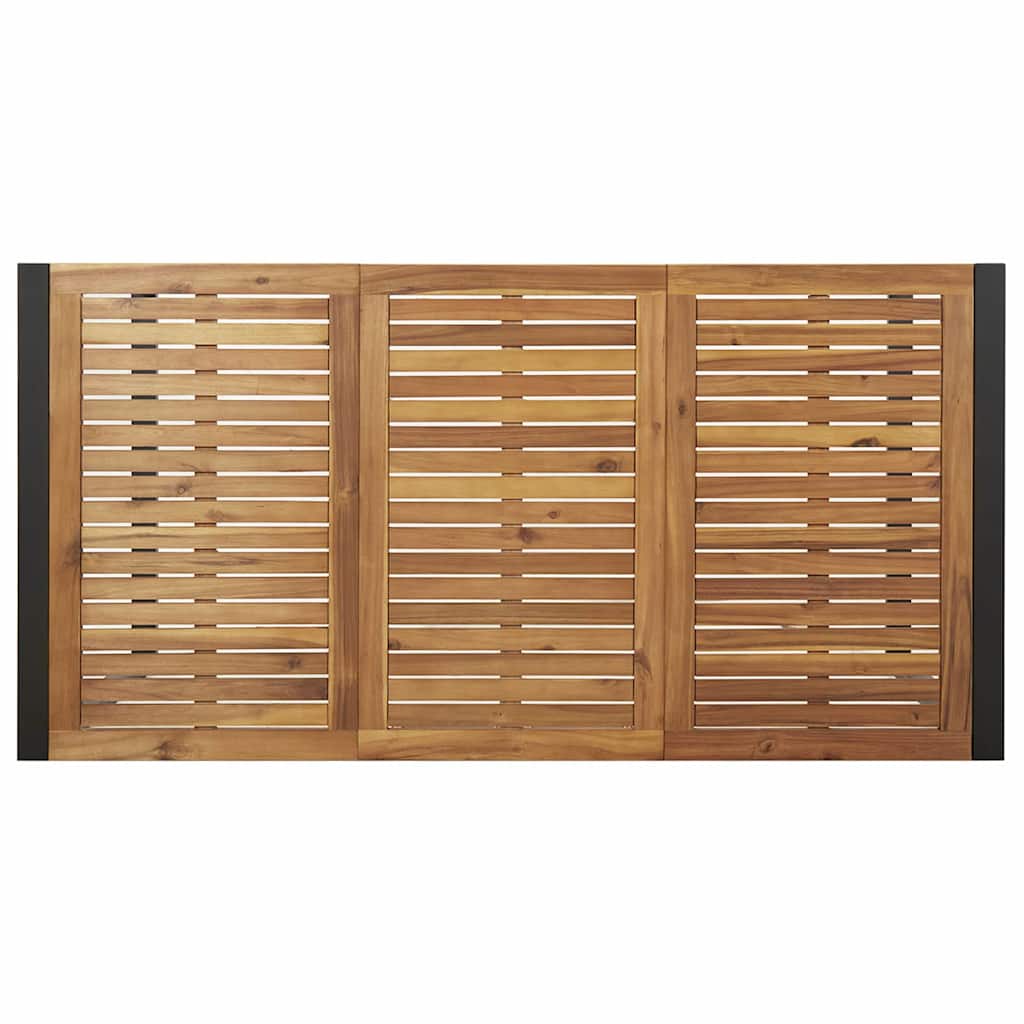 vidaXL Garten Essgruppe 5 pcs Schwarz Massivholz Akazie
