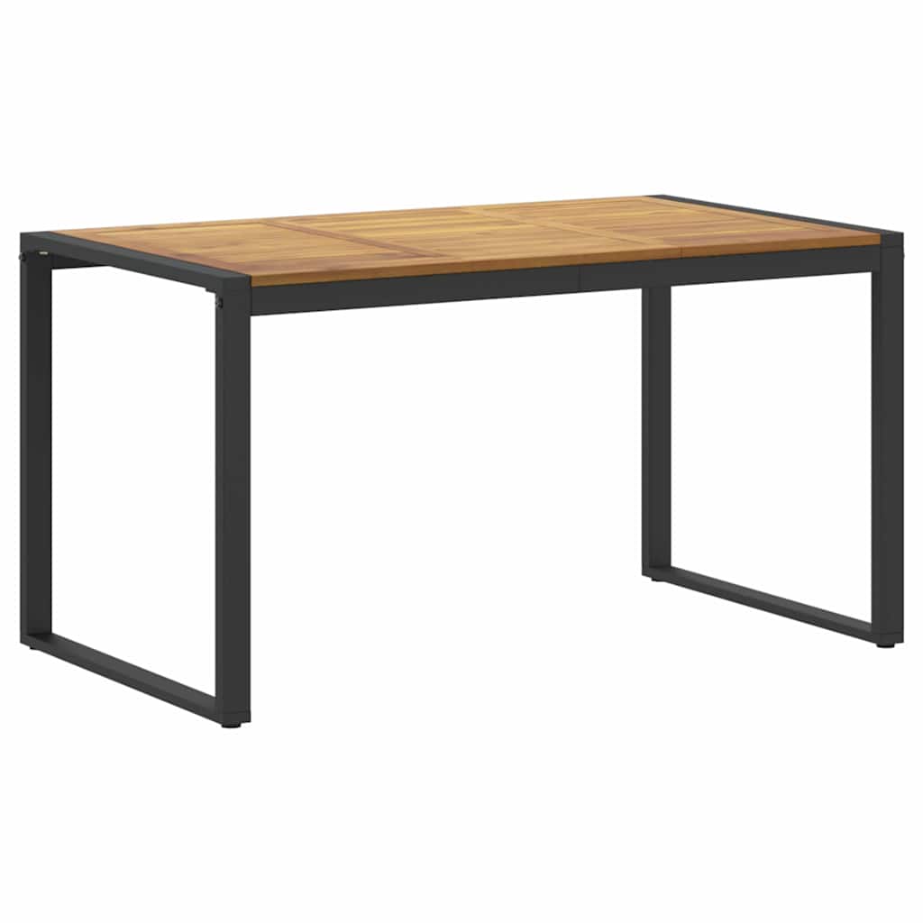 vidaXL Garten Essgruppe 7 pcs Schwarz Massivholz Akazie
