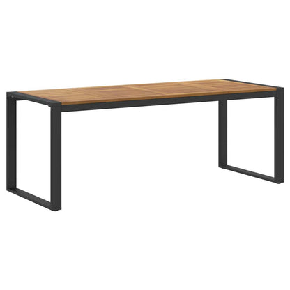 vidaXL Garten Essgruppe 7 pcs Schwarz Massivholz Akazie
