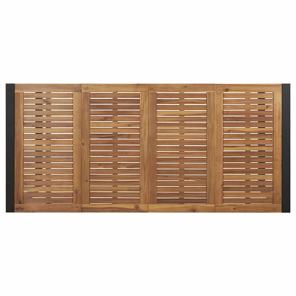 vidaXL Garten Essgruppe 7 pcs Schwarz Massivholz Akazie