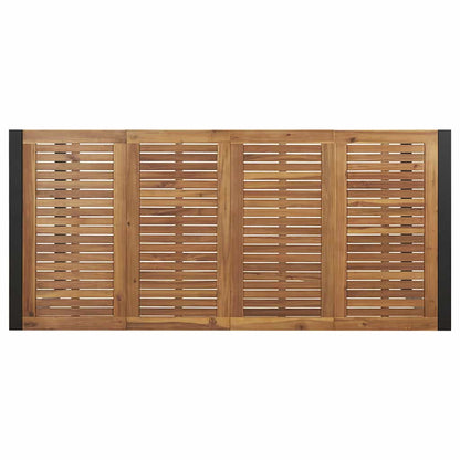 vidaXL Garten Essgruppe 7 pcs Schwarz Massivholz Akazie